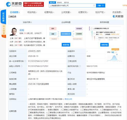 美年大健康布局科技新領域，成立新公司聚焦人工智能與物聯網開發
